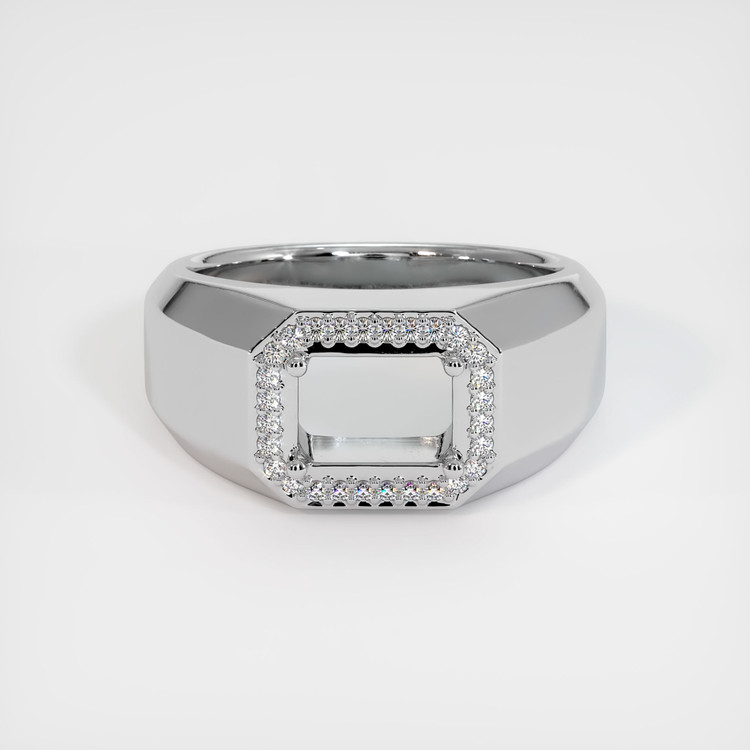 14K White Gold Men's Ring Setting