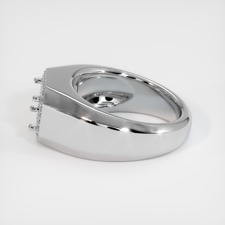 14K White Gold Men's Ring Setting