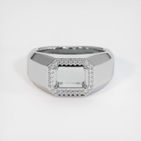 18K White Gold Men's Ring Setting Image