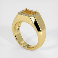 18K Yellow Gold Men's Ring Setting Video