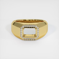 18K Yellow Gold Men's Ring Setting Image