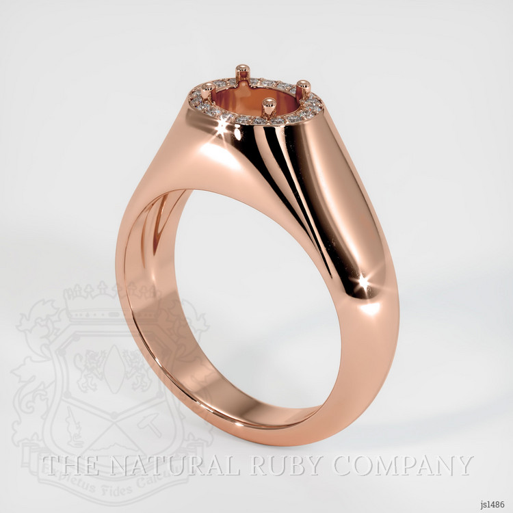 14K Rose Gold Men's Ring Setting