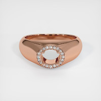 14K Rose Gold Men's Ring Setting Image