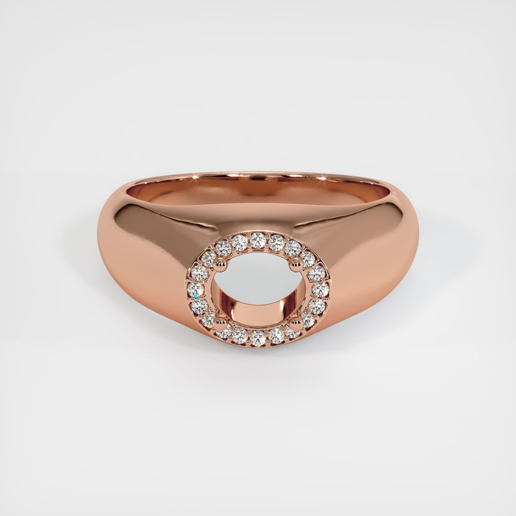14K Rose Gold Men's Ring Setting