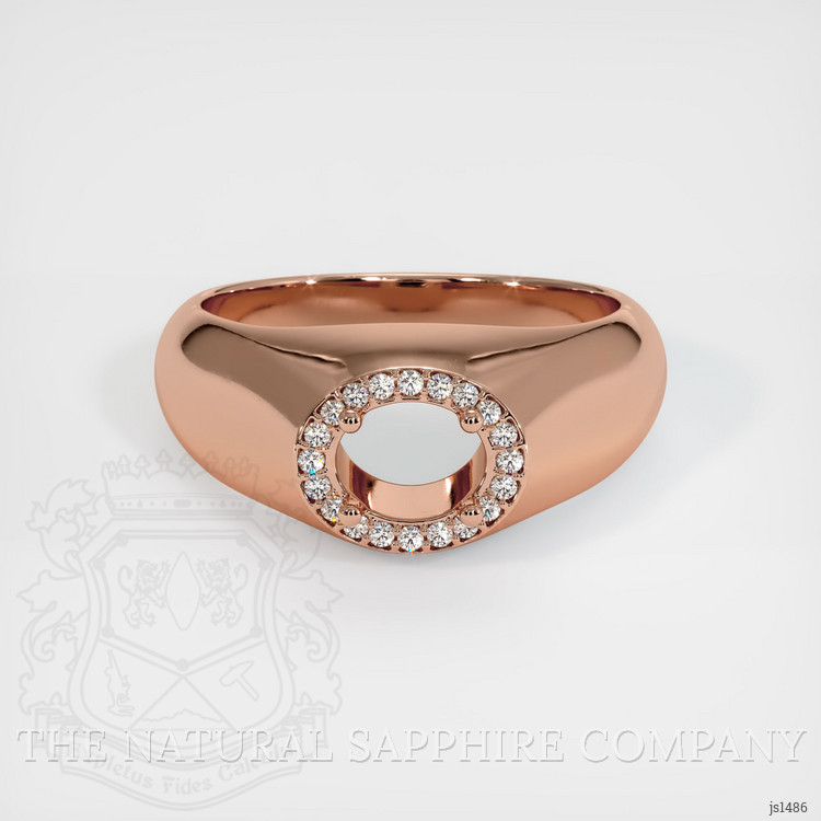 18K Rose Gold Men's Ring Setting