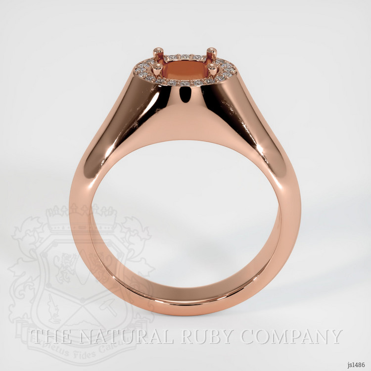 18K Rose Gold Men's Ring Setting