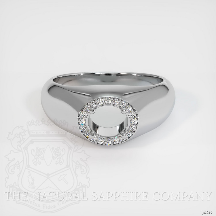 10K White Gold Men's Ring Setting