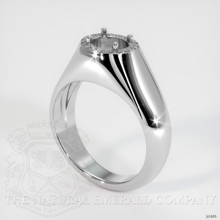 18K White Gold Men's Ring Setting