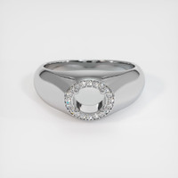18K White Gold Men's Ring Setting Image