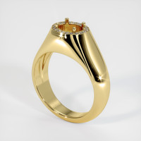 18K Yellow Gold Men's Ring Setting Video