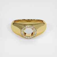 18K Yellow Gold Men's Ring Setting Image