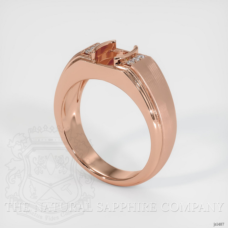 14K Rose Gold Men's Ring Setting