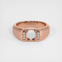 14K Rose Gold Men's Ring Setting Image