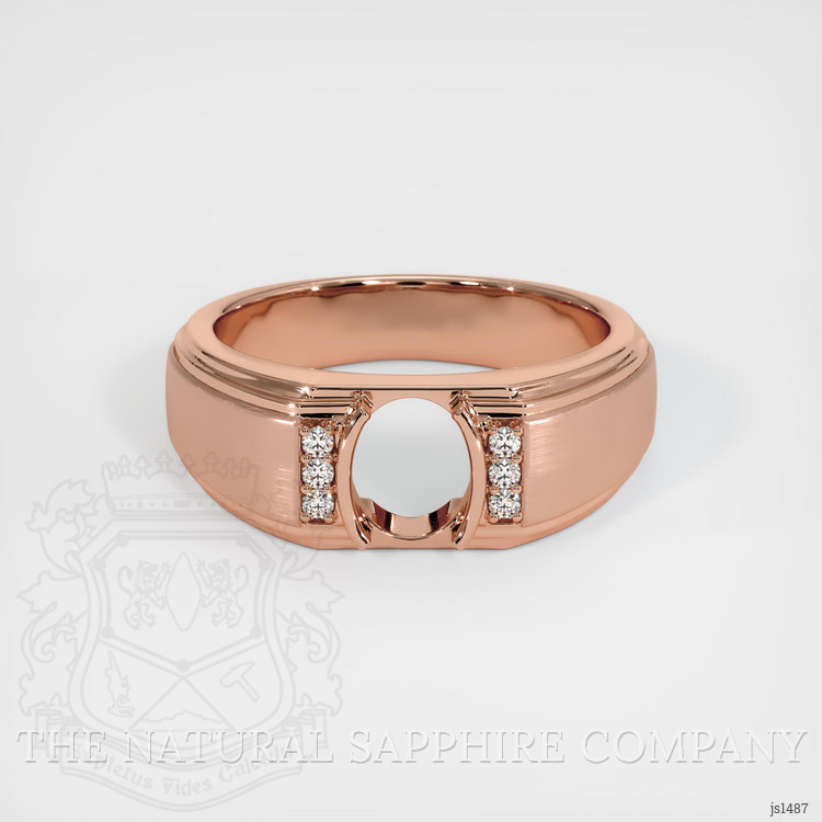 14K Rose Gold Men's Ring Setting
