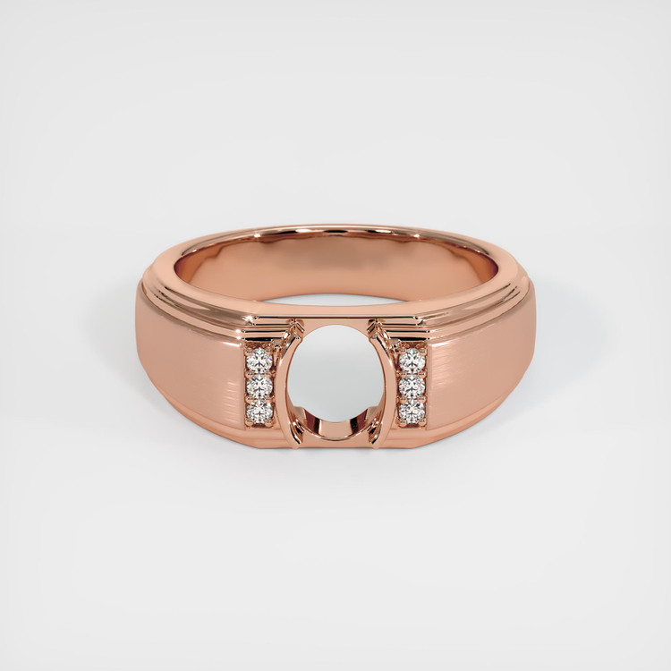 14K Rose Gold Men's Ring Setting
