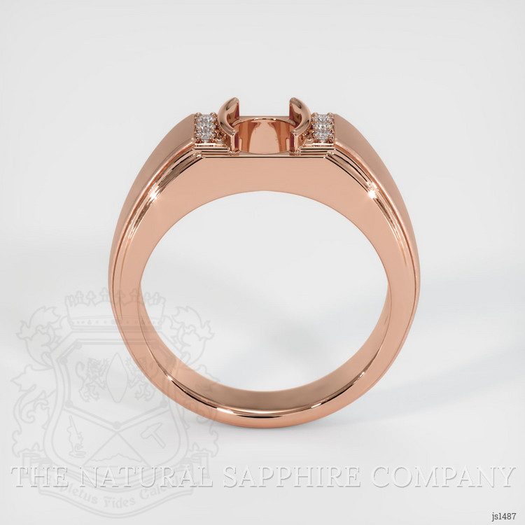 14K Rose Gold Men's Ring Setting