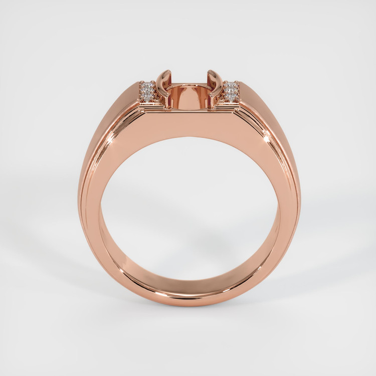 14K Rose Gold Men's Ring Setting