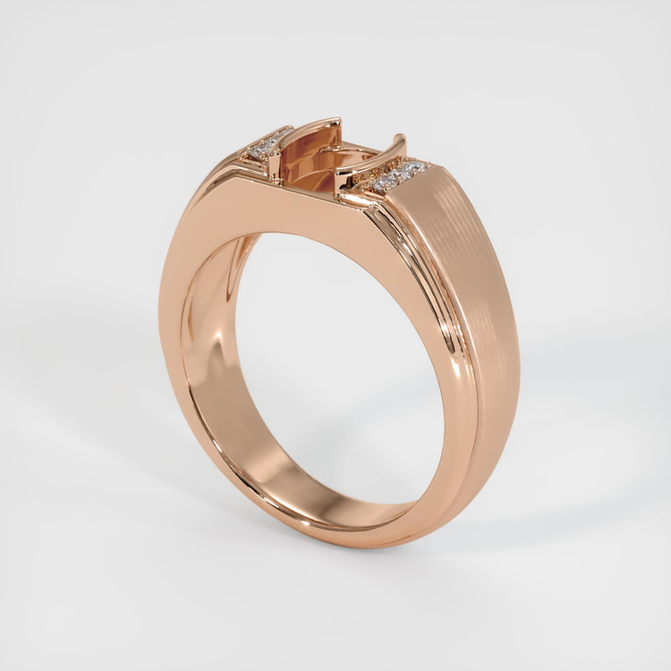 18K Rose Gold Men's Ring Setting