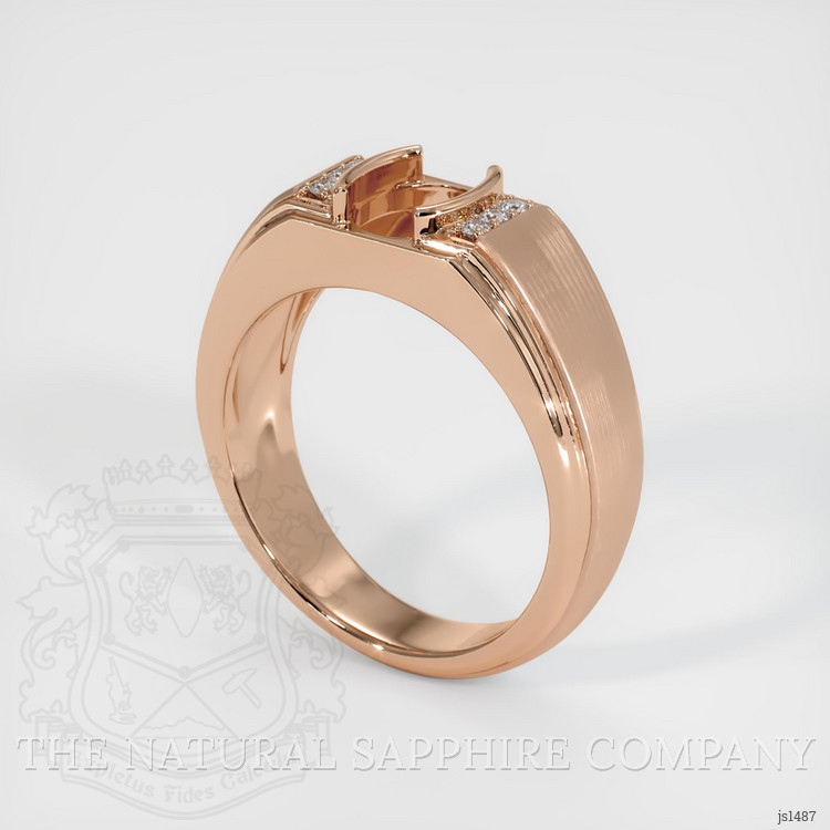18K Rose Gold Men's Ring Setting