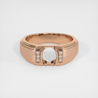 18K Rose Gold Men's Ring Setting Image