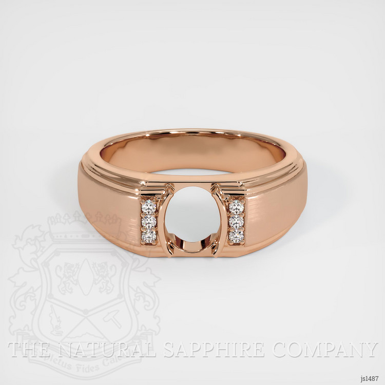 18K Rose Gold Men's Ring Setting