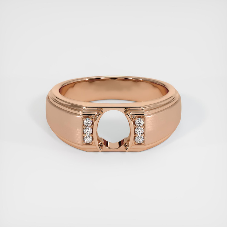 18K Rose Gold Men's Ring Setting