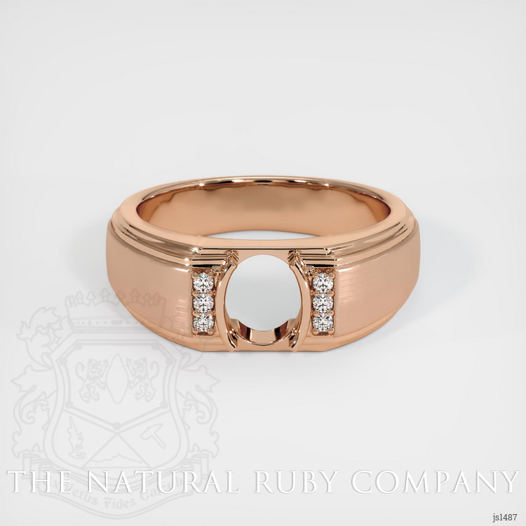 18K Rose Gold Men's Ring Setting