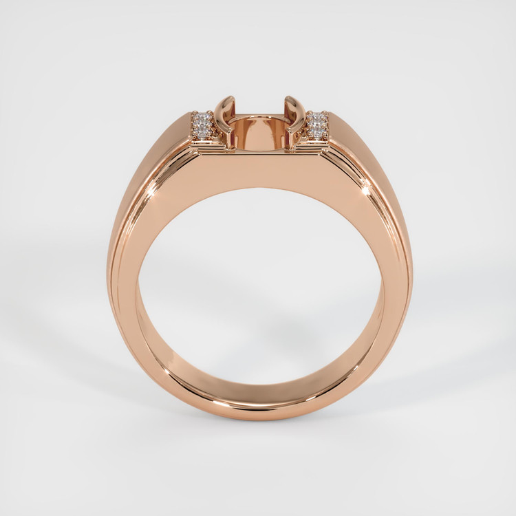 18K Rose Gold Men's Ring Setting