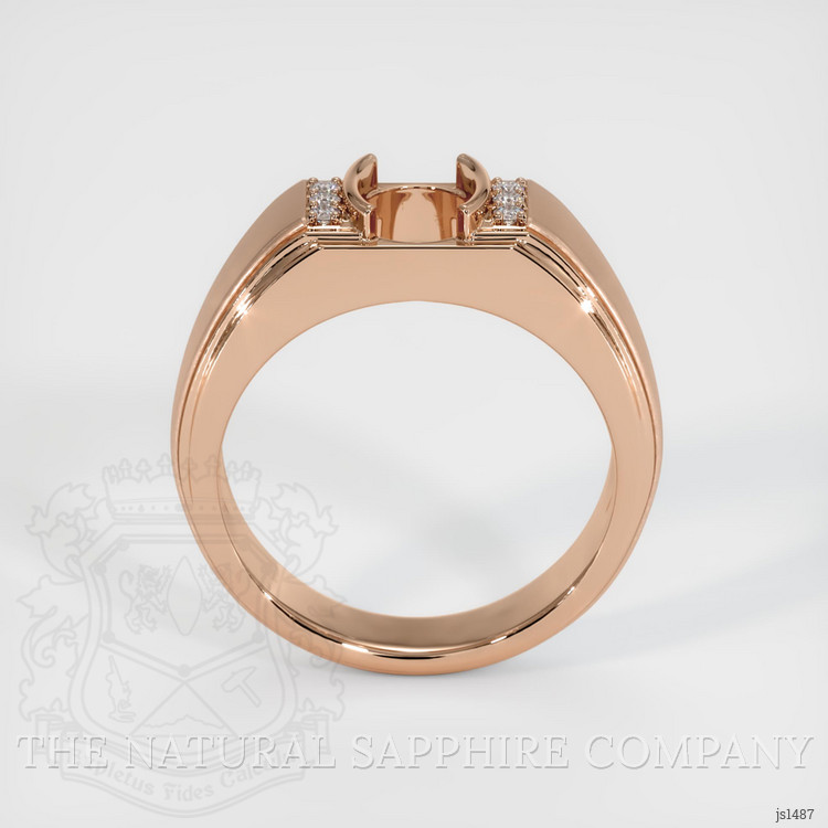 18K Rose Gold Men's Ring Setting