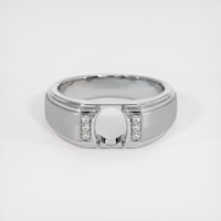 14K White Gold Men's Ring Setting Image
