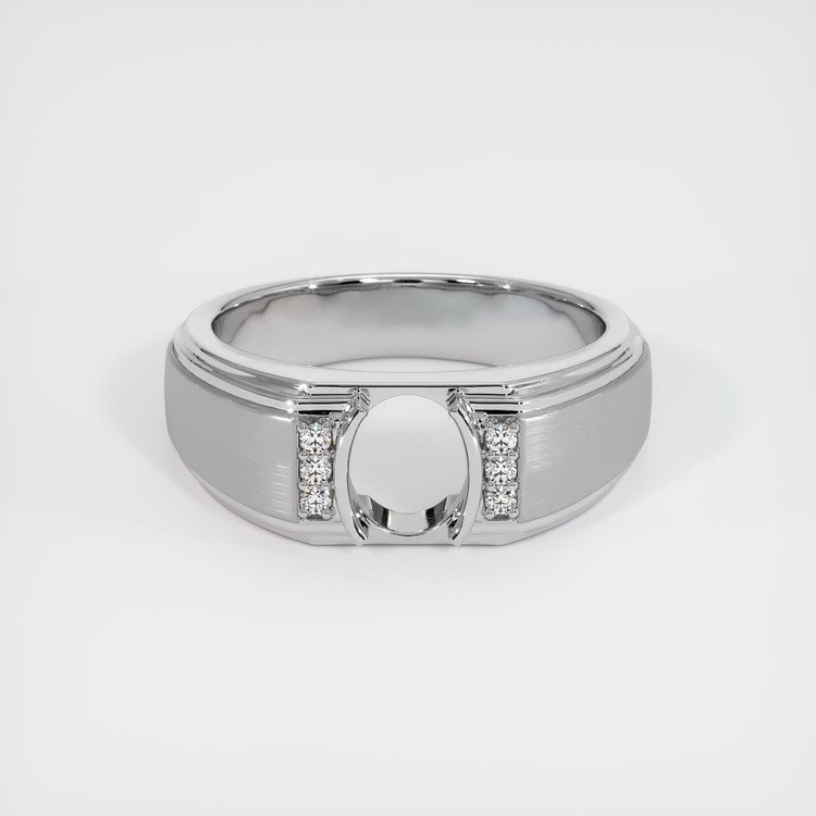 14K White Gold Men's Ring Setting