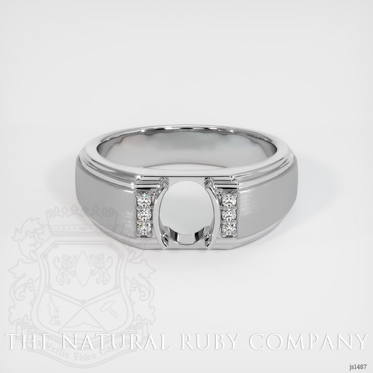 14K White Gold Men's Ring Setting