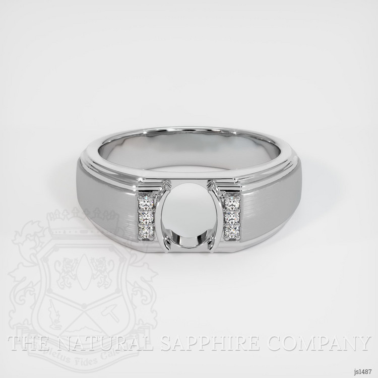 14K White Gold Men's Ring Setting