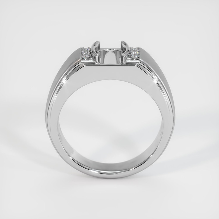 14K White Gold Men's Ring Setting