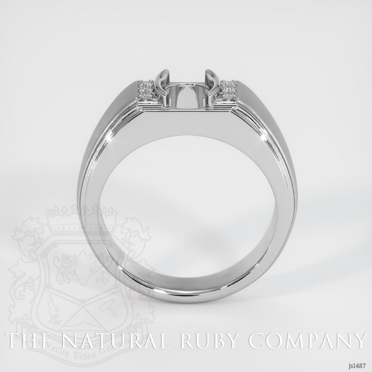 14K White Gold Men's Ring Setting