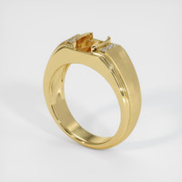 18K Yellow Gold Men's Ring Setting Image