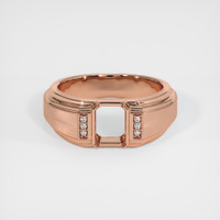 14K Rose Gold Men's Ring Setting Image