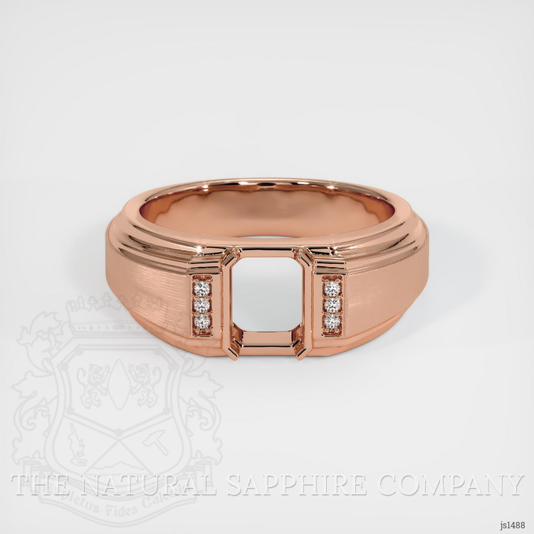 14K Rose Gold Men's Ring Setting