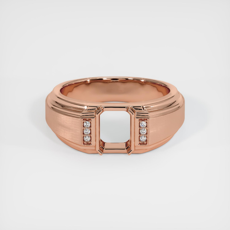 14K Rose Gold Men's Ring Setting