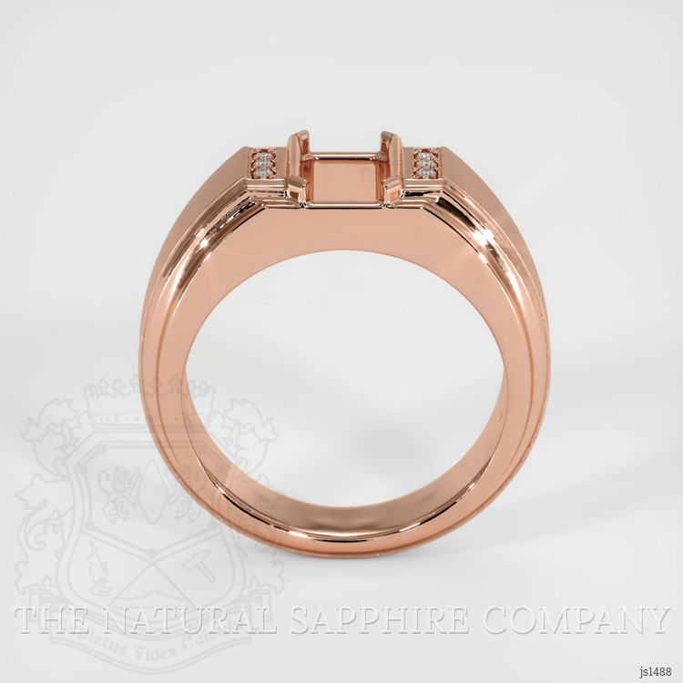 14K Rose Gold Men's Ring Setting