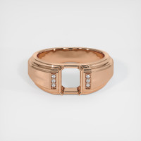 18K Rose Gold Men's Ring Setting Image
