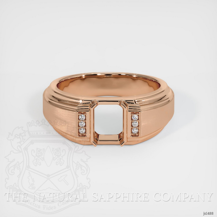 18K Rose Gold Men's Ring Setting