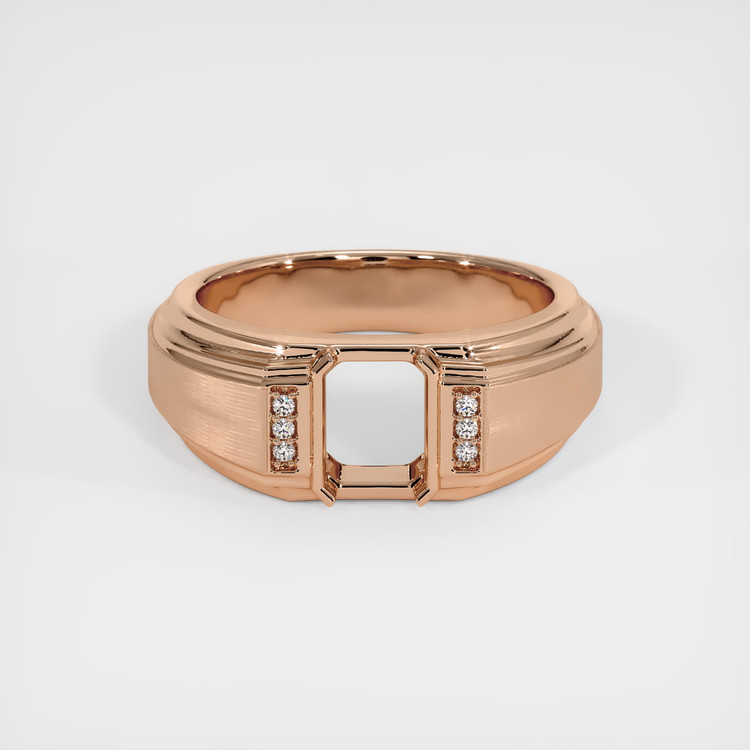 18K Rose Gold Men's Ring Setting