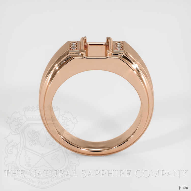 18K Rose Gold Men's Ring Setting