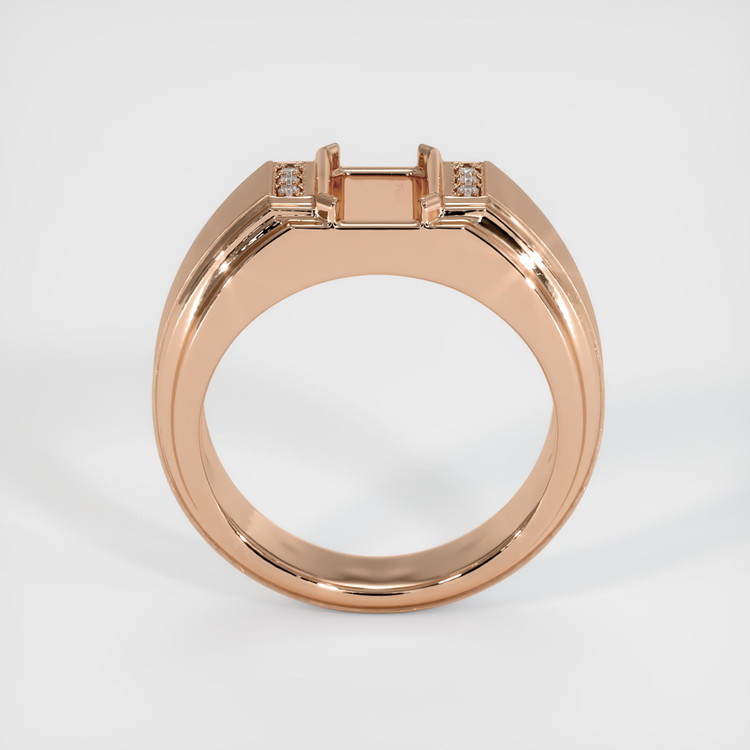 18K Rose Gold Men's Ring Setting