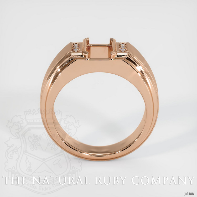18K Rose Gold Men's Ring Setting