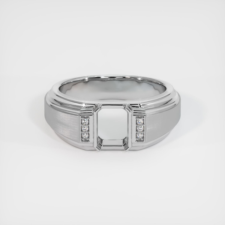 14K White Gold Men's Ring Setting