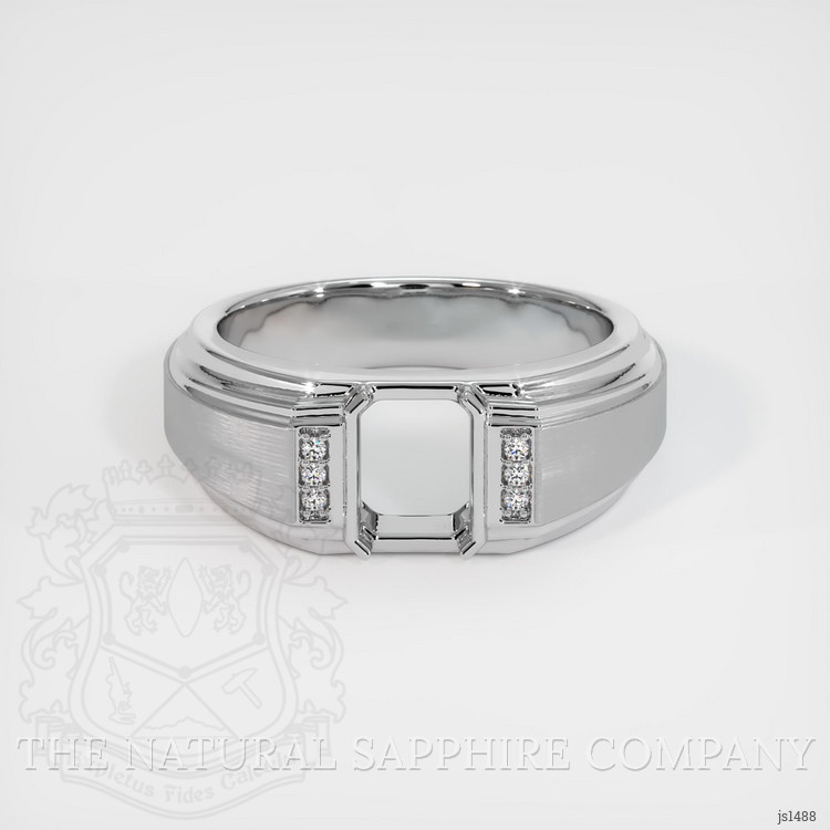 14K White Gold Men's Ring Setting