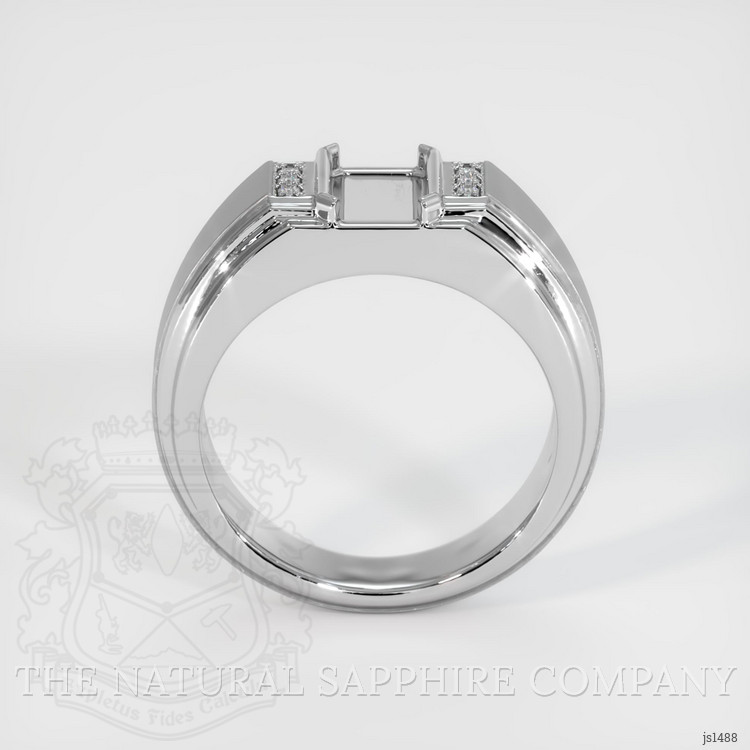 14K White Gold Men's Ring Setting