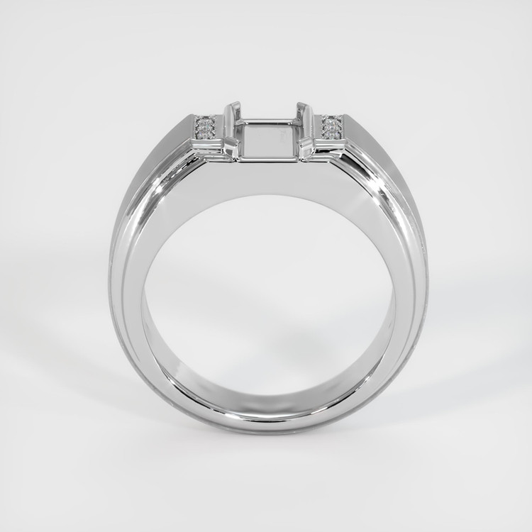 14K White Gold Men's Ring Setting